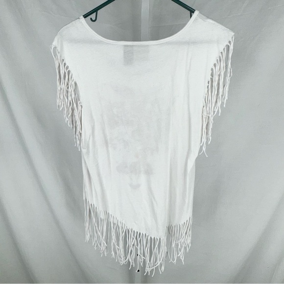 Harley Davidson Women’s Fringe White T Shirt Size M - Picture 2 of 6